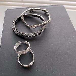 Both bracelets & earrings.